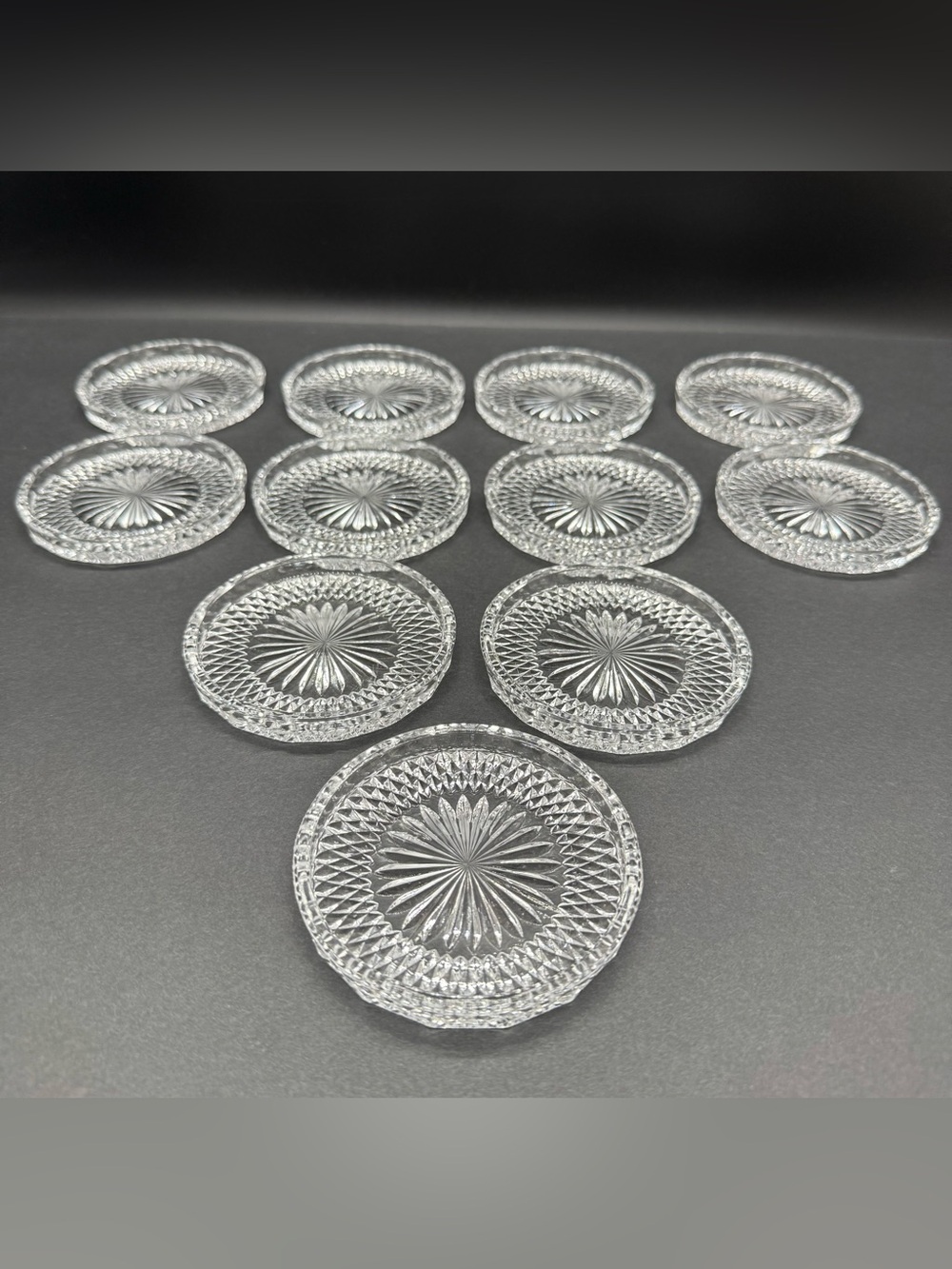 Crystal Coasters VINTAGE Tritschler Winterhalder Bleikristall Starburst QTY 11
